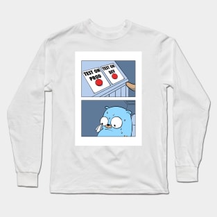 Golang Gopher Two Buttons Long Sleeve T-Shirt